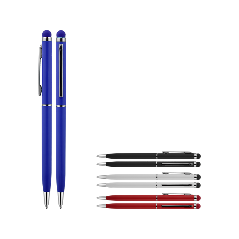 Ucuz Toptan Promosyon 587 Kırmızı Metal Tükenmez Touchpen Kalem Modeli - 2