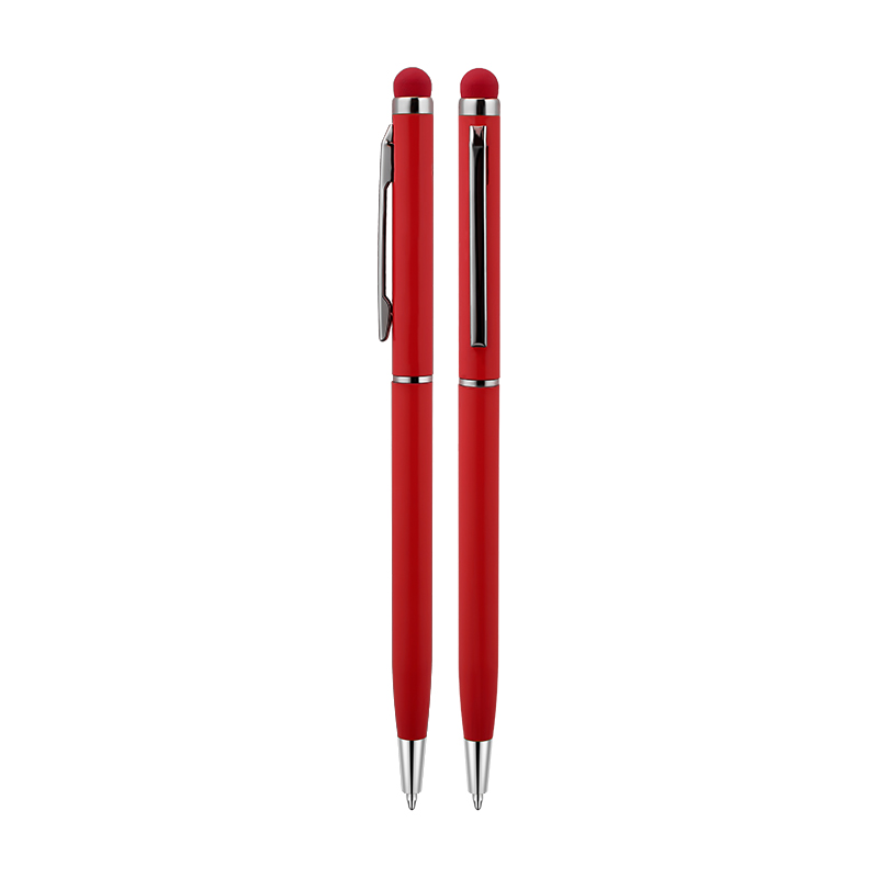 587 Kırmızı Metal Tükenmez Touchpen Kalem - Sadıç Promosyon