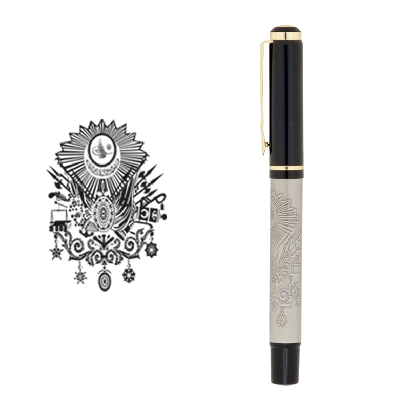 Toptan Promosyon 661-R Tuğra Kabartma Figürlü Metal Roller Kalem Modelleri