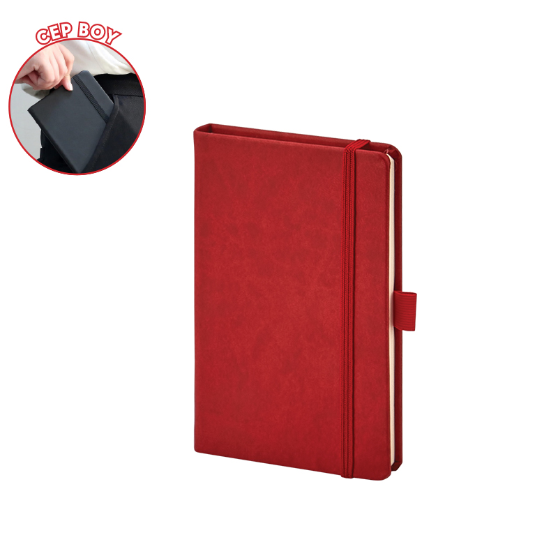 Toptan Promosyon 923-914 Kırmızı 9 x 14 Termo Deri̇ Defter Modelleri