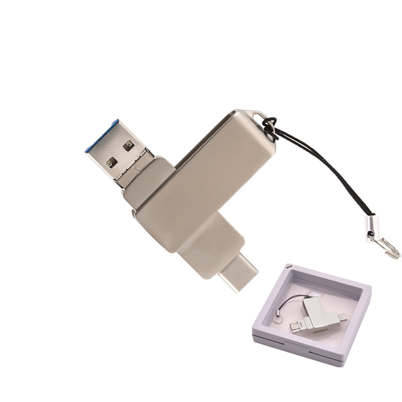 Ucuz Toptan Promosyon F-202-64 Silver 64 GB OTG Usb Bellek Modeli - 2