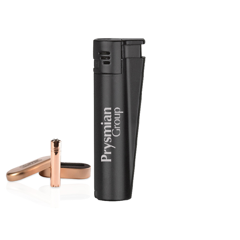 Ucuz Toptan Promosyon MJ-106 Siyah Clipper Metal Turbo Si̇boplu Çakmak Modeli - 2