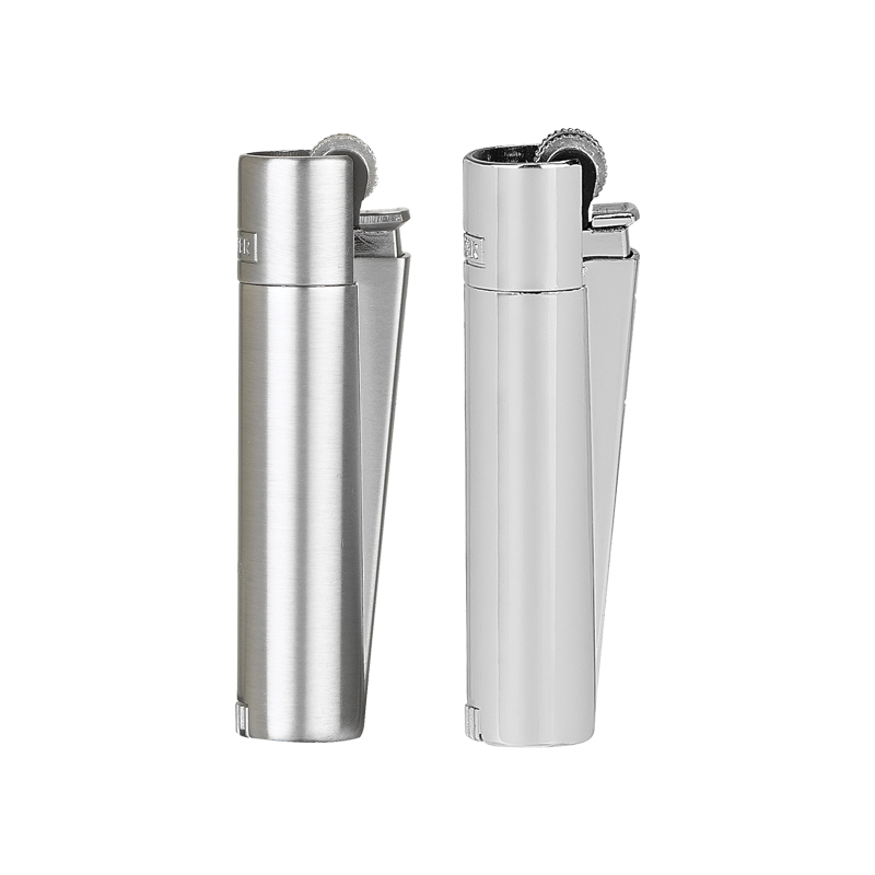 Ucuz Toptan Promosyon MT-101 Saten-Silver Clipper Metal Siboplu Çakmak Modeli - 2