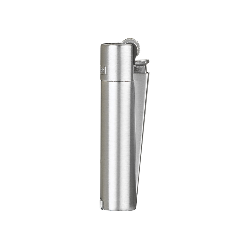 Toptan Promosyon MT-101 Saten-Silver Clipper Metal Siboplu Çakmak Modelleri