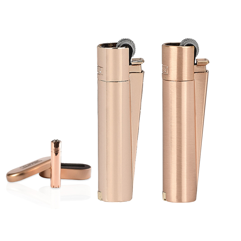 Ucuz Toptan Promosyon MT-115 Rose Gold Clipper Metal Siboplu Çakmak Modeli - 2