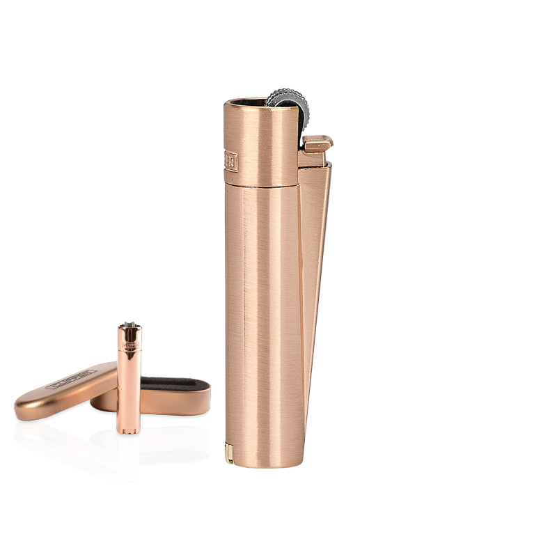 MT-115 Rose Gold Clipper Metal Siboplu Çakmak - Sadıç Promosyon