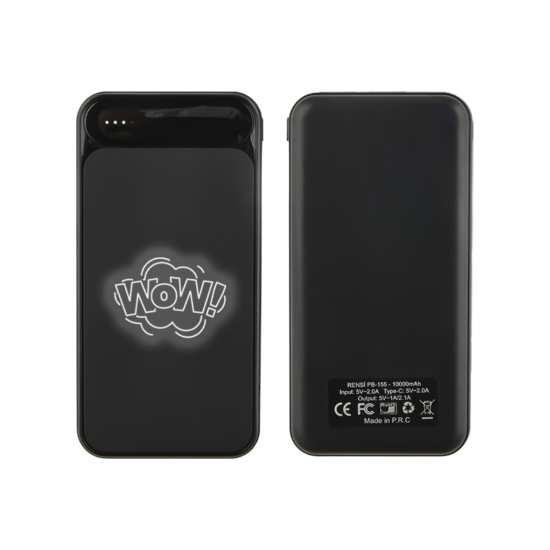 Ucuz Toptan Promosyon PB-155 Siyah-Kasa-Beyaz-Led 10.000 mAh Powerbank Modeli - 3