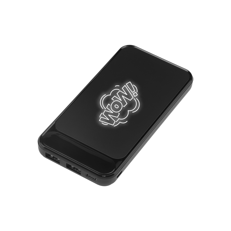 Ucuz Toptan Promosyon PB-155 Siyah-Kasa-Beyaz-Led 10.000 mAh Powerbank Modeli - 4