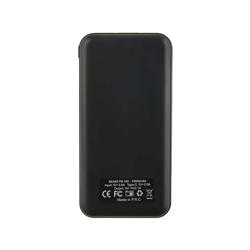 Ucuz Toptan Promosyon PB-155 Siyah-Kasa-Beyaz-Led 10.000 mAh Powerbank Modeli - 5