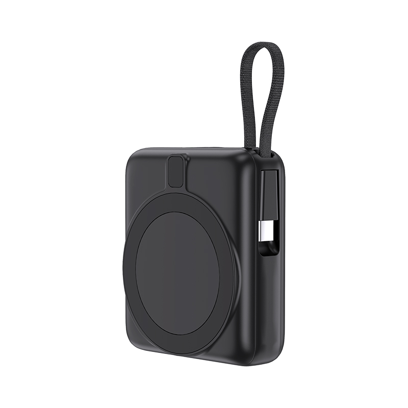 Ucuz Toptan Promosyon PB-4013 Siyah – Beyaz LED 10.000 mAh MagSafe Powerbank Modeli - 8