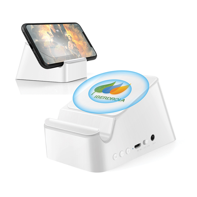 Ucuz Toptan Promosyon SP-4100 Beyaz Bluetooth Standlı Hoparlör Modeli - 2