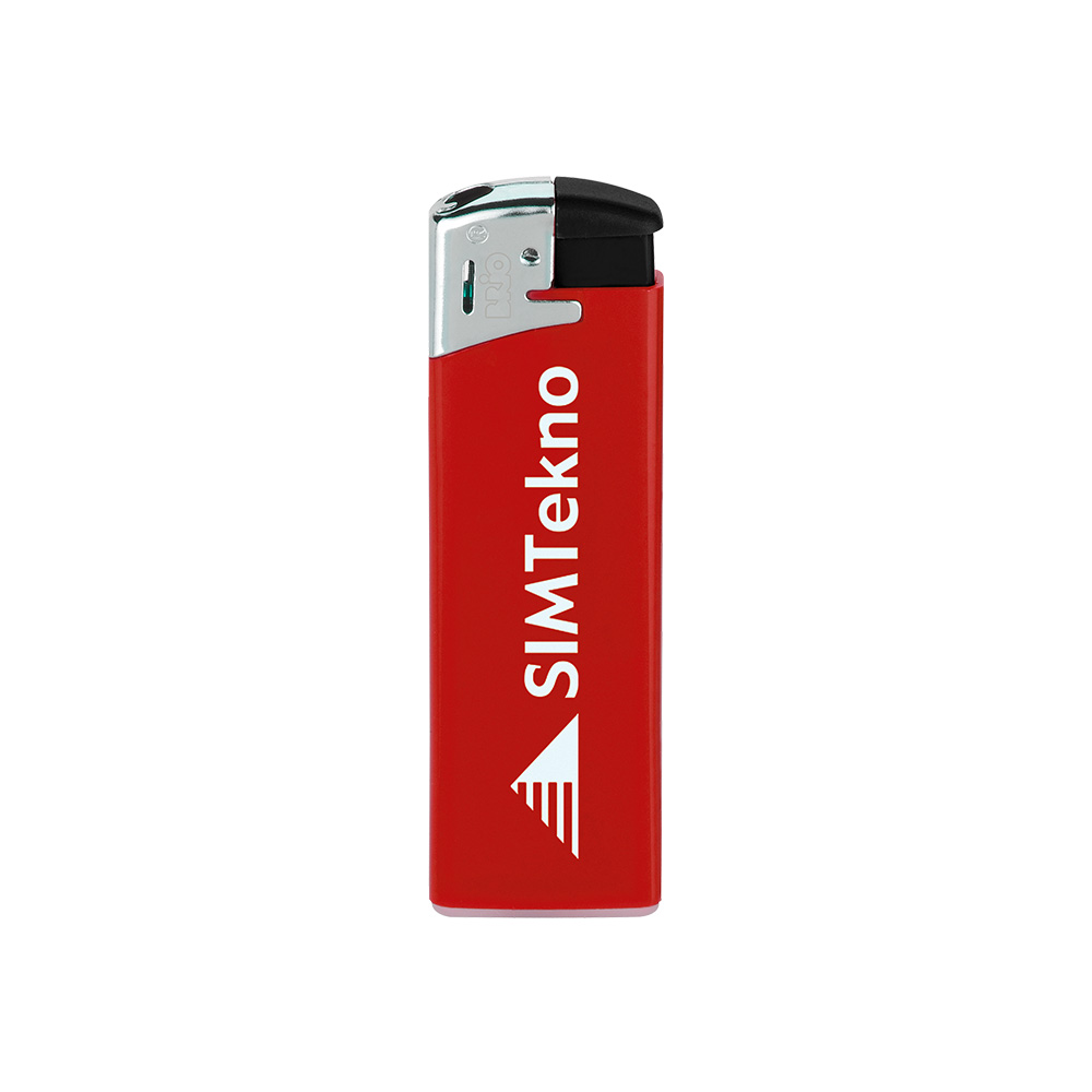 TK21R Kırmızı Clipper Brio Fit Elektronic Si̇boplu Çakmak - Sadıç Promosyon