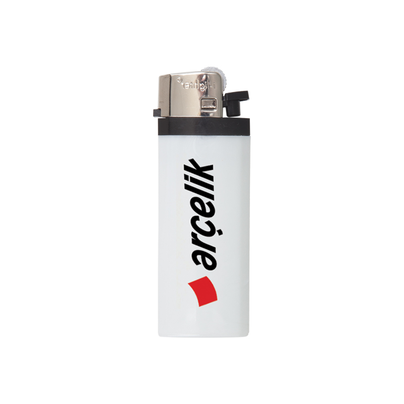 YMN-216 Beyaz I-Lighter Mi̇di̇ Taşlı Si̇boplu Çakmak - Sadıç Promosyon