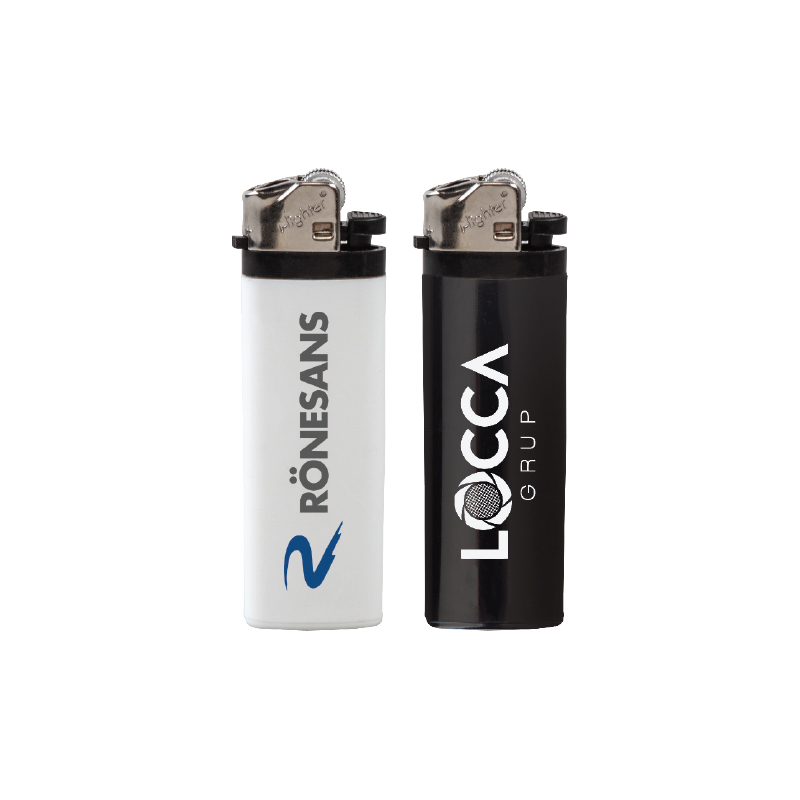 Ucuz Toptan Promosyon YMN-224 Beyaz I-Lighter Mi̇di̇ Taşlı Si̇boplu Çakmak Modeli - 2