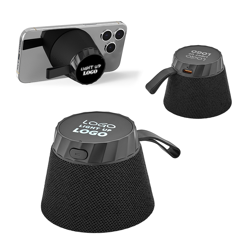 Ucuz Toptan Promosyon SP-4290 Siyah Şarj Standlı Mini Hoparlör Modeli - 5