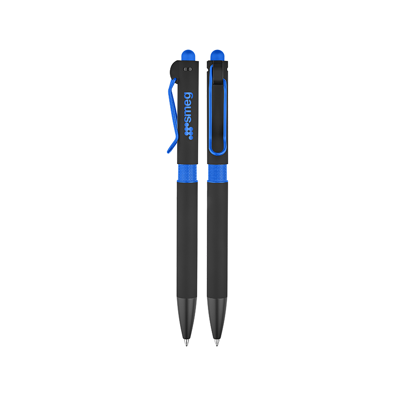 1360 Mavi Metal Tükenmez Touchpen Kalem - Sadıç Promosyon