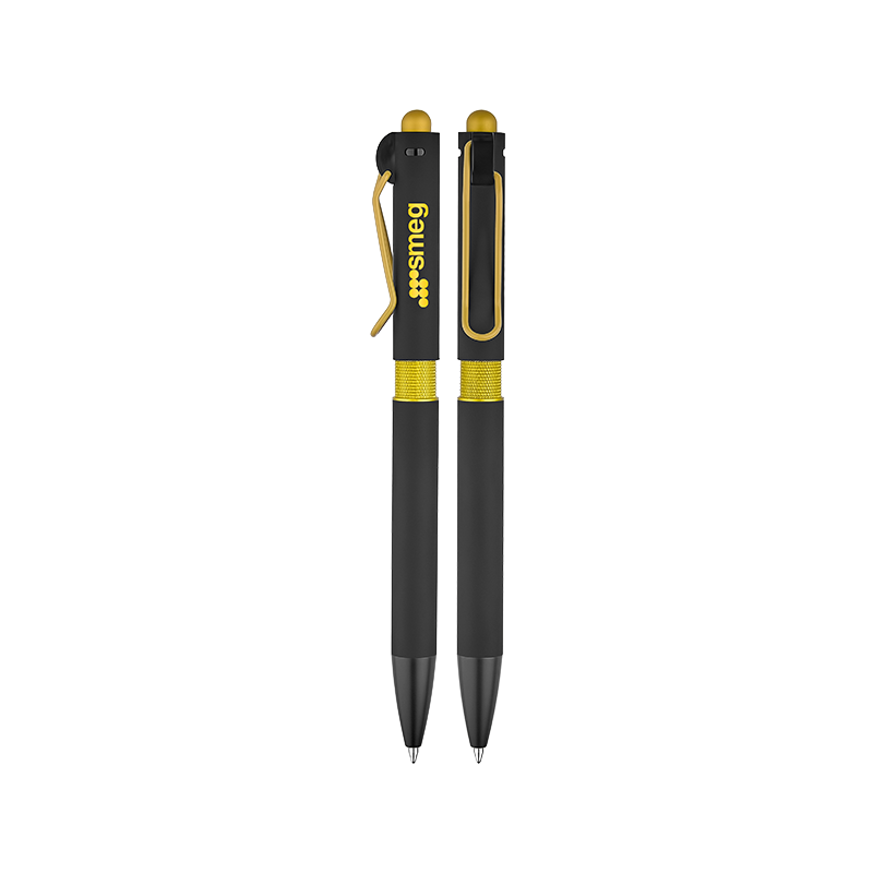 1360 Sarı Metal Tükenmez Touchpen Kalem - Sadıç Promosyon