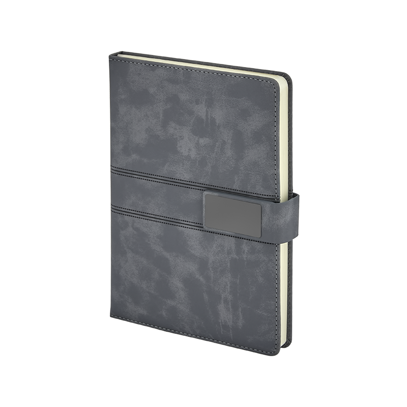 2441 Gri 15 x 21 Termo Deri Defter - Sadıç Promosyon