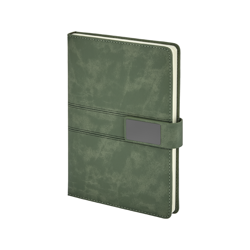 2441 Yeşil 15 x 21 Termo Deri Defter - Sadıç Promosyon