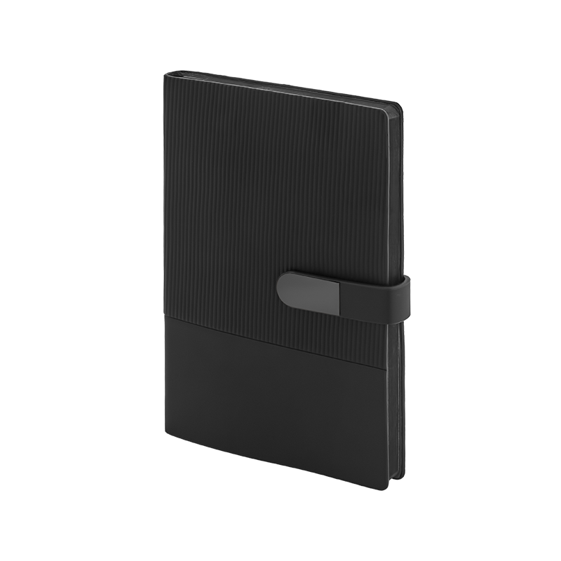 2443 Siyah 15 x 21 Yumuşak Kapaklı Termo Deri Defter - Sadıç Promosyon