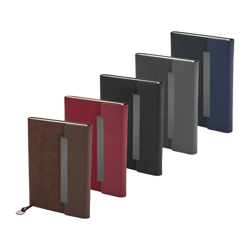 Ucuz Toptan Promosyon 2444 Siyah 15 x 21 Termo Deri Defter Modeli - 2