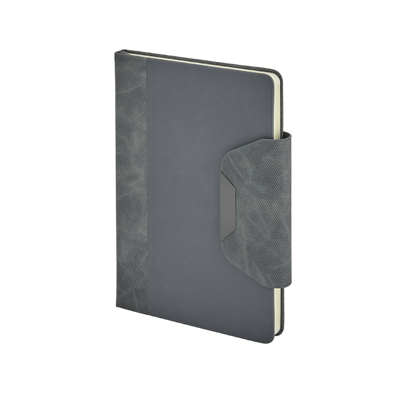 2445 Gri 15 x 21 Termo Deri Defter - Sadıç Promosyon