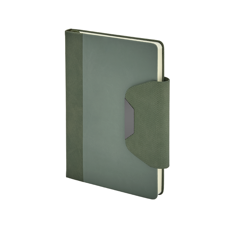 2445 Yeşil 15 x 21 Termo Deri Defter - Sadıç Promosyon