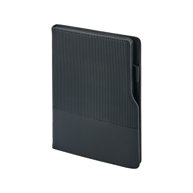 2450 Siyah 15 x 21 Termo Deri Defter - Sadıç Promosyon