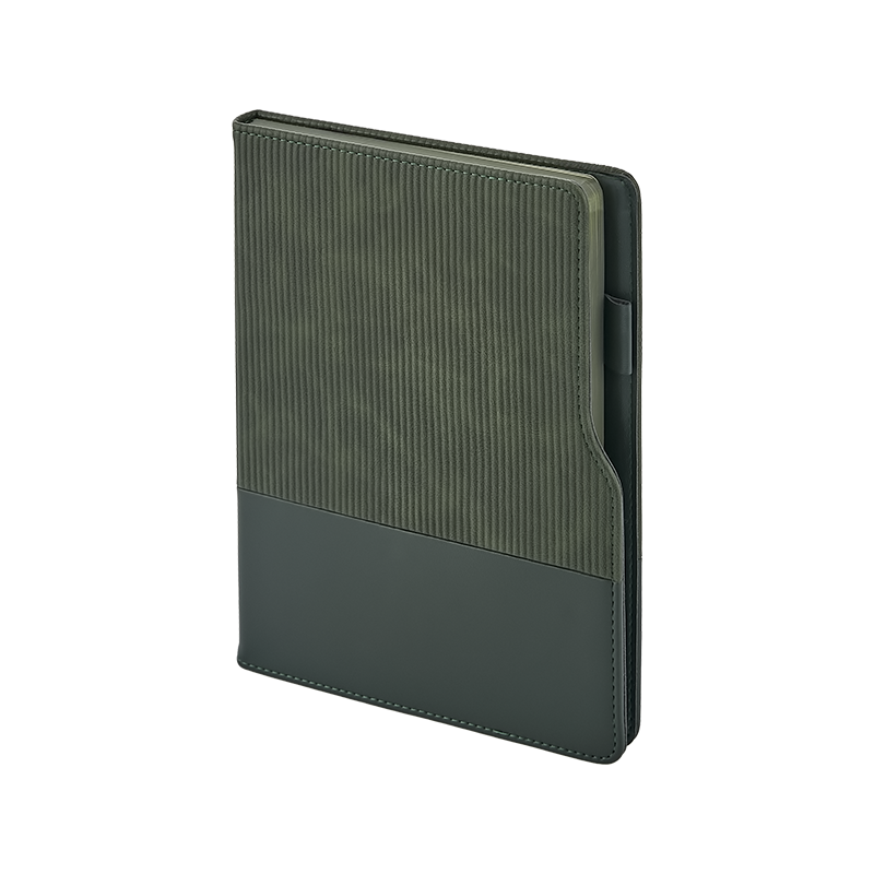 2450 Yeşil 15 x 21 Termo Deri Defter - Sadıç Promosyon