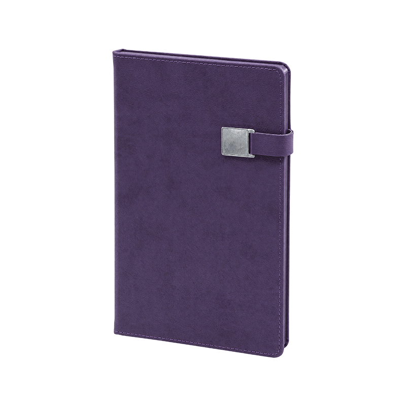 2660 Mor 15 x 21 Termo Deri Defter - Ajanda - Not Defteri - Notluk Promosyon Ürünü