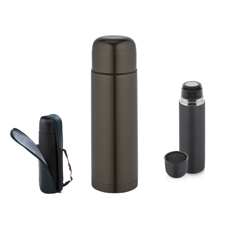 5500 Parlak Füme Çelik Termos / 500 ml - Termos - Mug Promosyon Ürünü